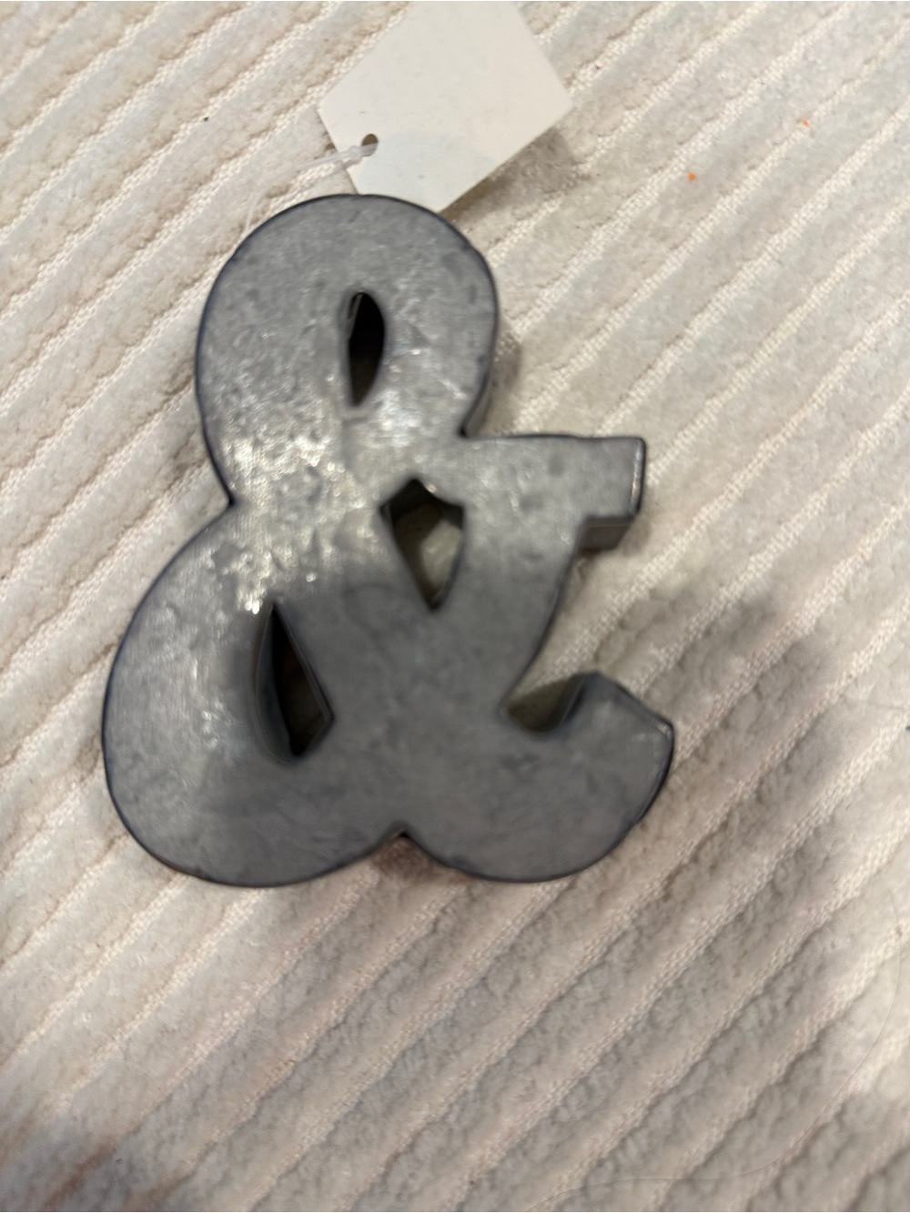 Galvanized Metal Ampersand Sign Tabletop Farmhouse Decor-Hobby Lobby NWT - Picture 2 of 5